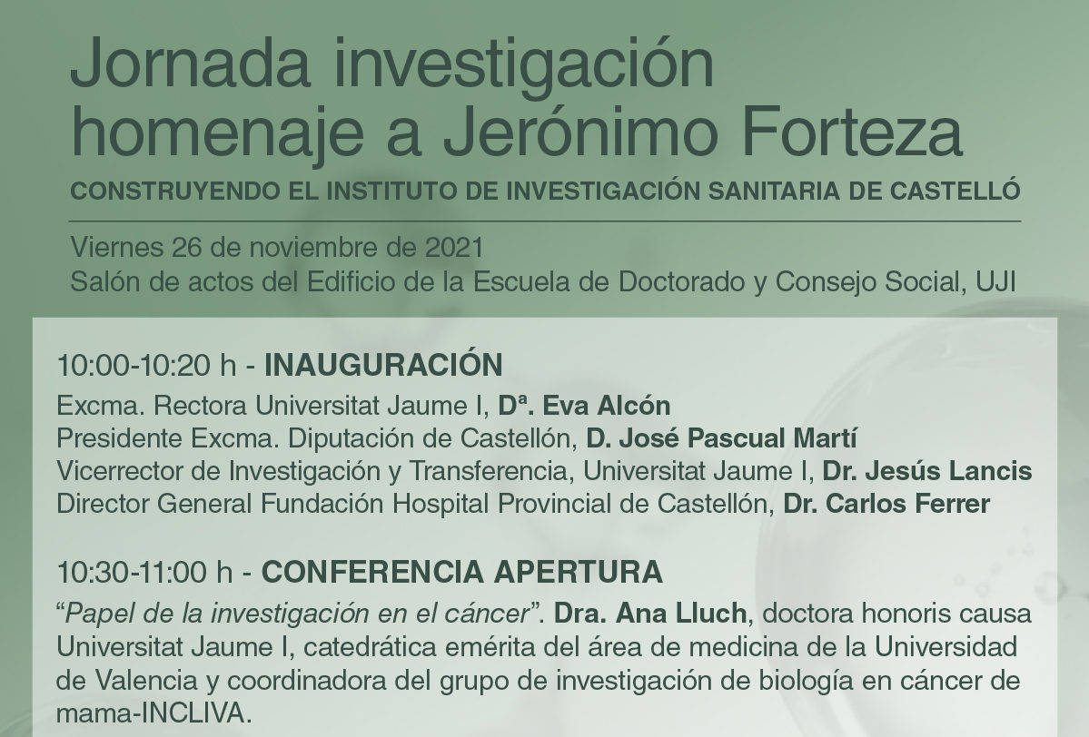 Jornada de Investigación homenaje a Jerónimo Forteza